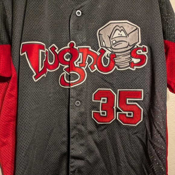 Rawlings Lugnuts Black and Red Baseball Jersey Size Xxl Pre-owned - Picture 3 of 12